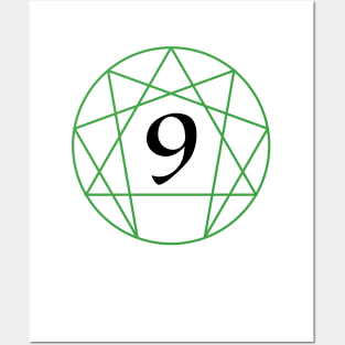 Enneagram Nine - the Peacemaker (Number Only) Posters and Art